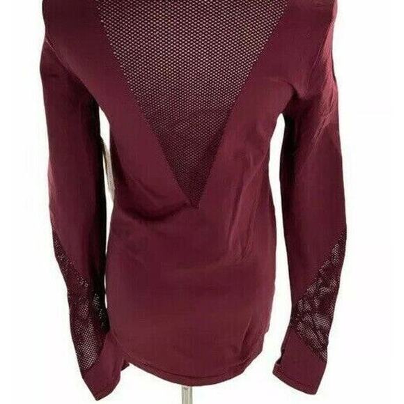 C&C California Women's Pullover Top Shirt Burgundy Long Sleeve Stretch Medium - Picture 4 of 6